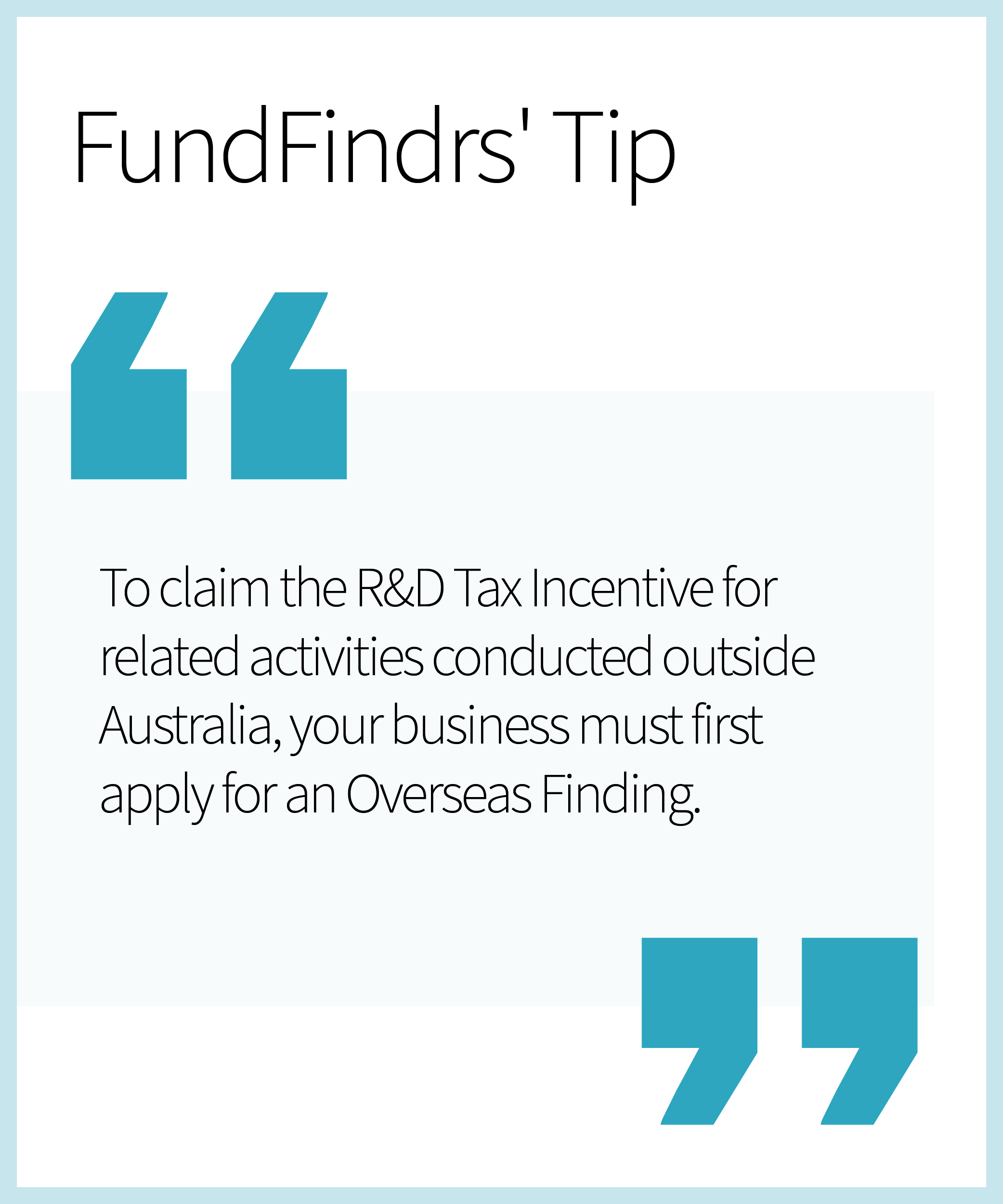 FundFindrs tip on claiming the R&D Tax Incentive in Australia — common misconceptions explained